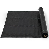 Tessuto per barriera antierbacce con linea guida chiara e diritta, Tappeto in PP per controllo delle erbacce 50x1m-Attrezzi da giardino