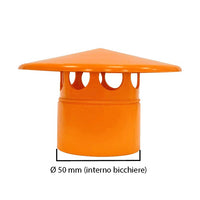 Testa esalatore  in pvc : Colore - Arancio, Diametro - 50