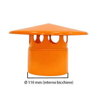 Testa esalatore  in pvc : Colore - Arancio, Diametro - 110