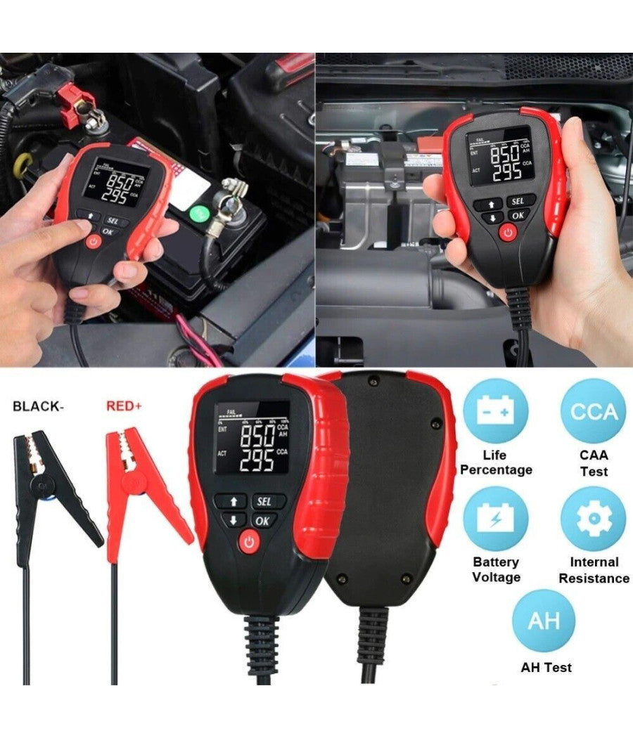 Tester Batteria Auto Professionale 12v Analizzatore Digitale Display Lcd Fs-21946         