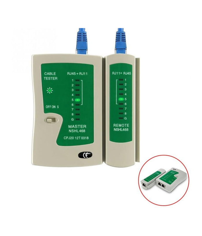 Tester Di Rete Cavi Lan Con Led Ethernet Telefonico Rj45  Rj11 Sy - 468         
