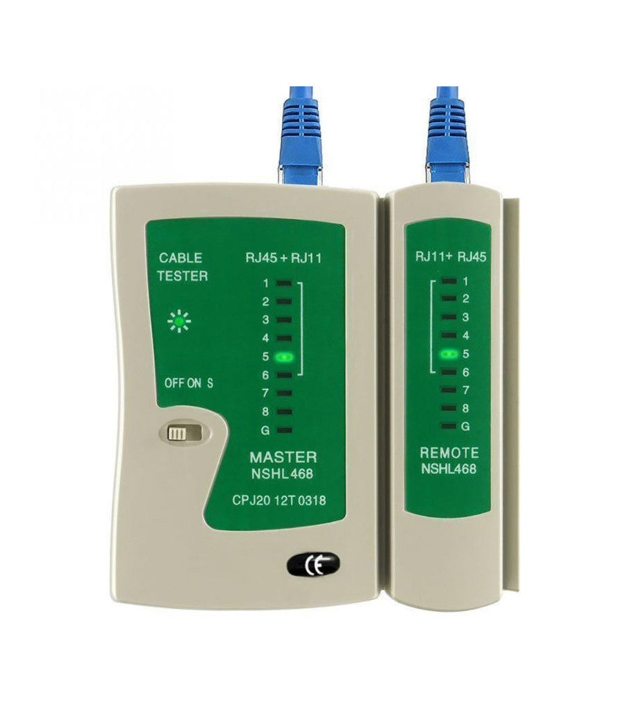 Tester Di Rete Cavi Lan Con Led Ethernet Telefonico Rj45  Rj11 Sy - 468         