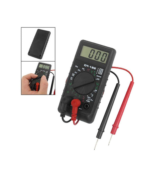 Tester Multimetro Amperometro Digitale Puntali Volt Ampere Dt-182 Con Puntali         