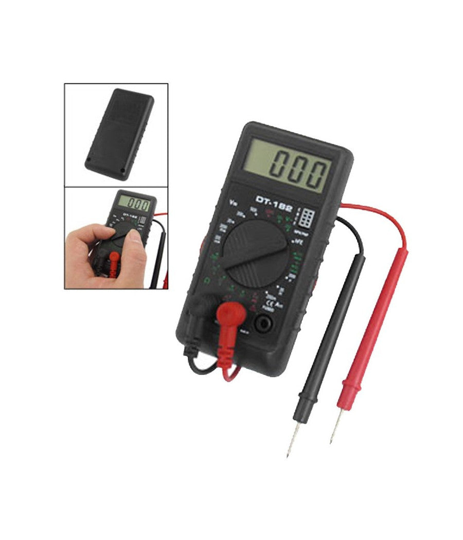 Tester Multimetro Amperometro Digitale Puntali Volt Ampere Dt-182 Con Puntali         