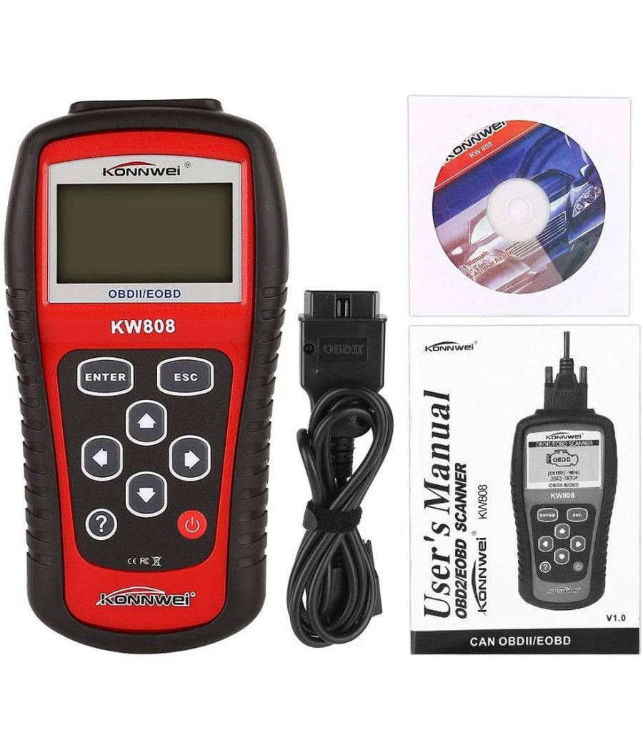 Tester Obd Obd2 Obdiieobd Pcm Lettore Codice Codici Diagnosi Errori Auto Kw808         