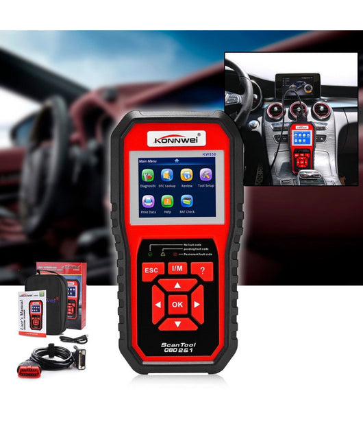 Tester Obdii/obd2 Eobd Lettore Codice Diagnostico Kw850 Diagnosi Auto Odb Obd2         