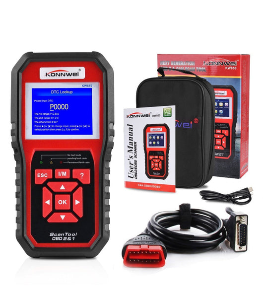 Tester Obdii/obd2 Eobd Lettore Codice Diagnostico Kw850 Diagnosi Auto Odb Obd2         