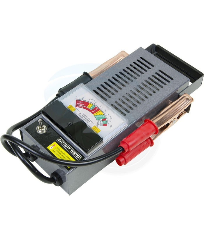 Tester Portatile Per Controllo Batteria Auto Moto Da 100 Amp A 6v E 12v Con Cavi         