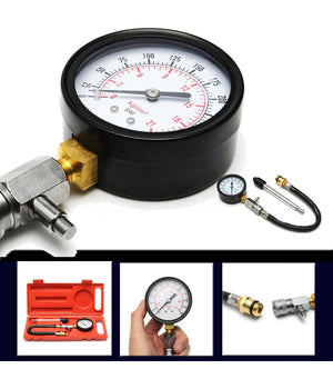 Tester Pressione Compressione Per Motori Misuratore Auto Pistone Cilindri         