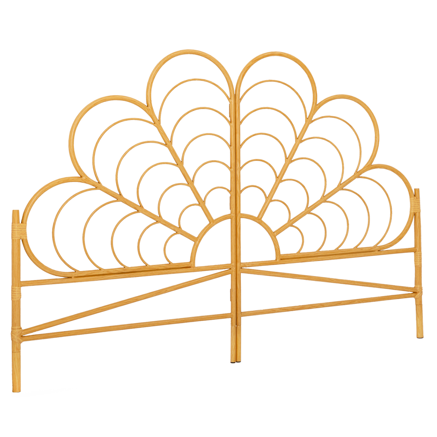 IDMarket - Testiera 160 cm effetto rattan IVY