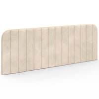 IDMarket - Testiera sospesa ALBA 160 cm in velluto beige