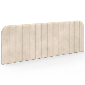 IDMarket - Testiera sospesa ALBA 160 cm in velluto beige