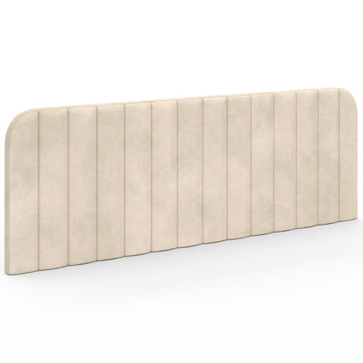 IDMarket - Testiera sospesa ALBA 160 cm in velluto beige