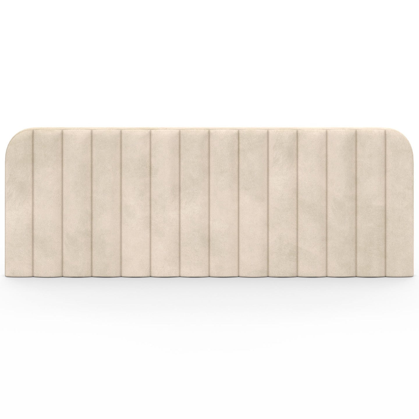 IDMarket - Testiera sospesa ALBA 160 cm in velluto beige