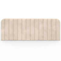 IDMarket - Testiera sospesa ALBA 160 cm in velluto beige