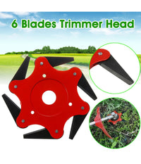 Testina Ricambio Per Rasaerba Con 6 Lame In Acciaio Catena Decespugliatore Erba         