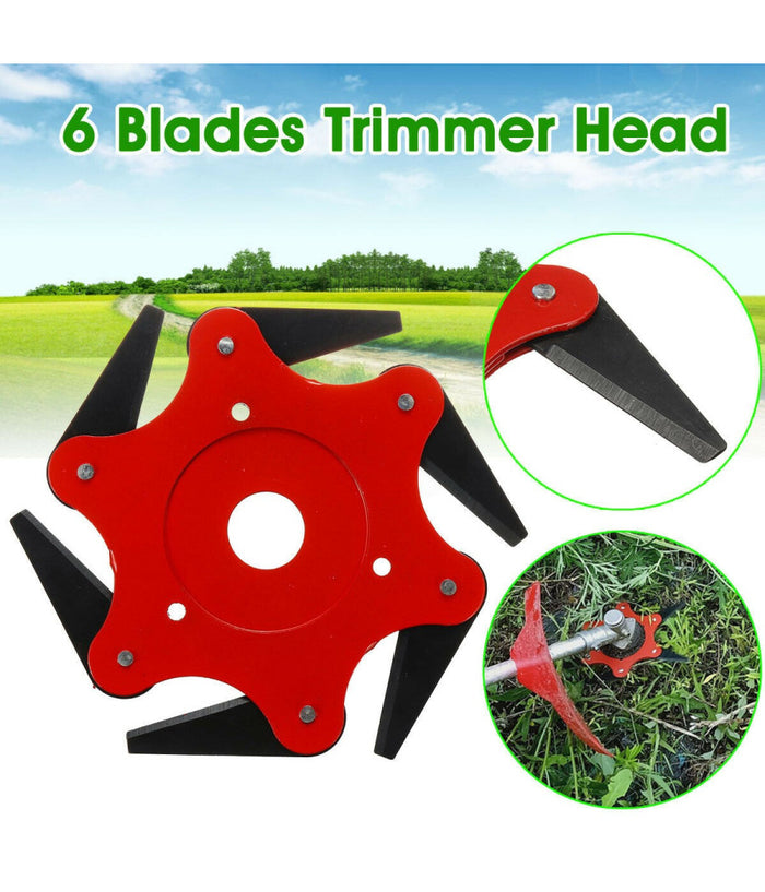 Testina Ricambio Per Rasaerba Con 6 Lame In Acciaio Catena Decespugliatore Erba         