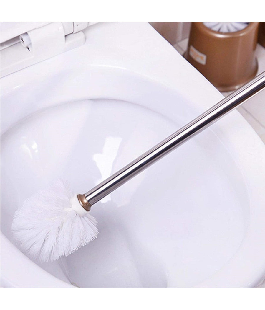 Testina Rotonda Di Ricambio Per Scopino Wc Spazzolone Pulizia Bagno Bianco 79826         