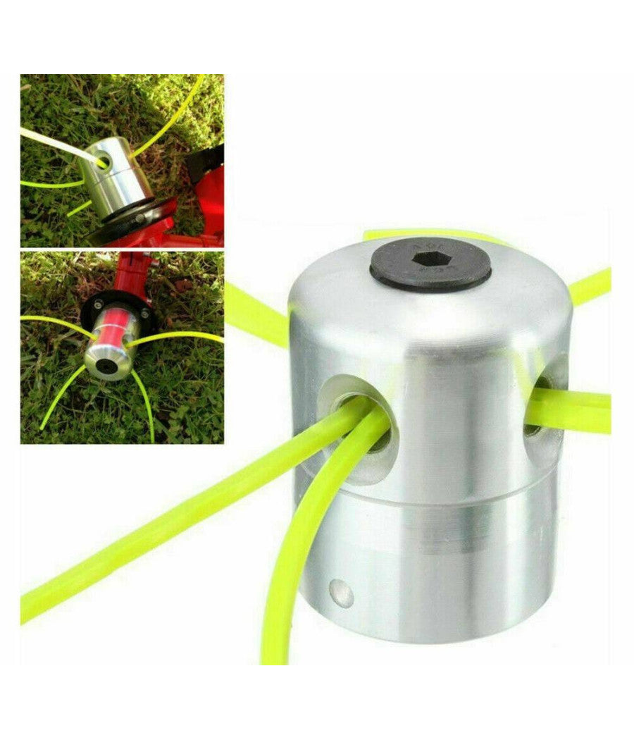 Testina Universale In Alluminio Per Decespugliatore Tosaerba Tagliaerba 4 Fili 05091         