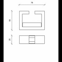 Tete a tete - Biocamino da terra (25cm X 78cm H. 58cm) – Bianco – Design twist