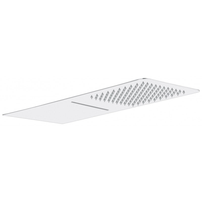 Soffione doccia idro di lusso con cascata rettangolare anticalcare 55x23 cm