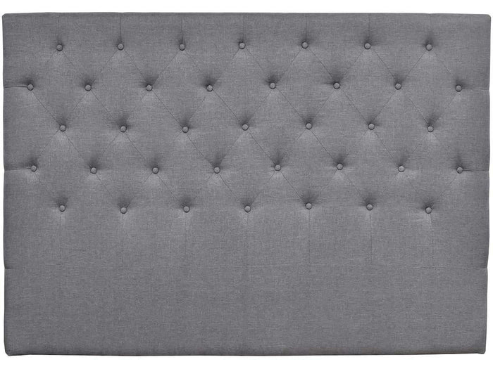 Testiera del letto imbottita " DÉCO"  - 189 cm - Grigio chiaro -  in tessuto