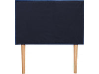 Testiera imbottita in velluto "Lya" - 90 x 100 cm - Blu scuro