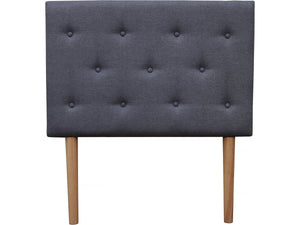 Testata imbottita in tessuto "Alix" 90 x 100 - Grigio chiaro