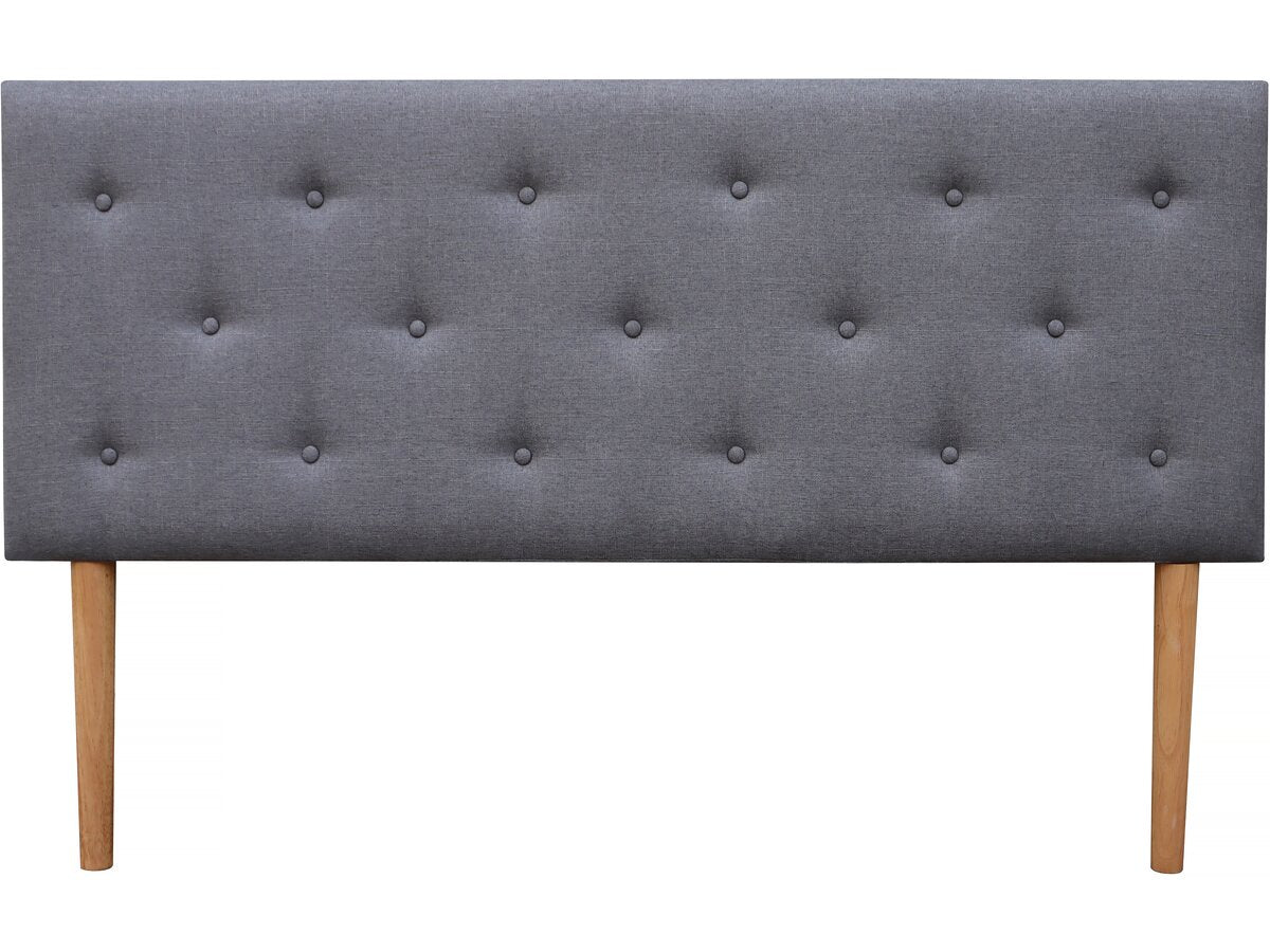 Testiera imbottita "Alix" 140 x 100 - Grigio chiaro