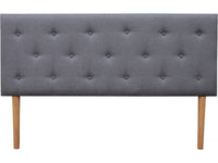 Testiera imbottita "Alix" 140 x 100 - Grigio chiaro