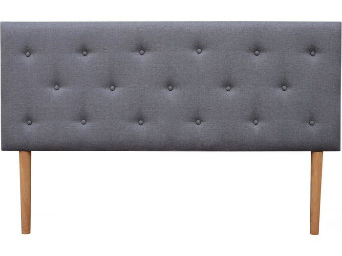 Testiera imbottita "Alix" 140 x 100 - Grigio chiaro