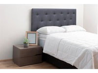 Testiera imbottita "Alix" 140 x 100 - Grigio chiaro