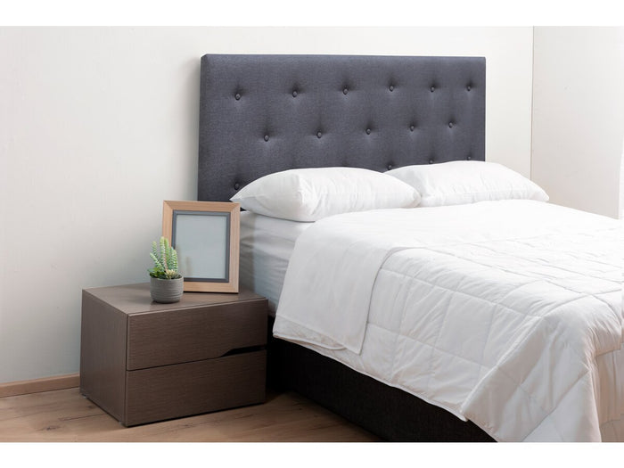 Testiera imbottita "Alix" 140 x 100 - Grigio chiaro