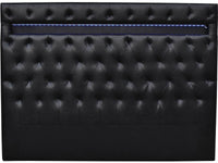 Testiera con LED "Déco"  - Per letto 140 x 190 cm - Nero