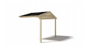 Tettoia di terazzo in legno - 3.00x3.00m - colore naturale - DOM394 - ALTANKA