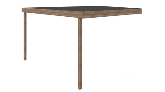 Tettoia di terazzo in legno - 3.02x4.24m - impregnata - colore marrone - DOM180 - ALTANKA