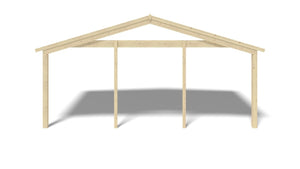 Tettoia di terazzo in legno - 6.00x3.00m - colore naturale - DOM556 - ALTANKA