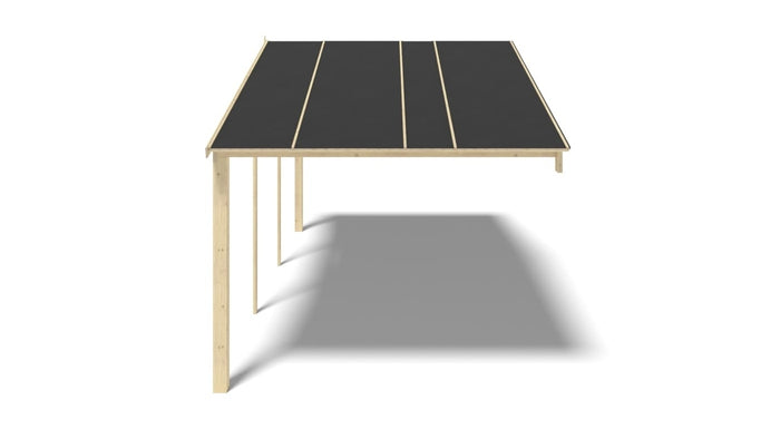 Tettoia di terazzo in legno - 6.00x3.00m - colore naturale - DOM556 - ALTANKA