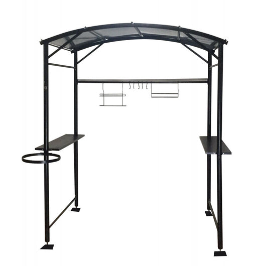 Tettoia per Barbecue Carport BBQ in Acciaio 167x128x202 con Accessori