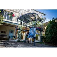 Tettoia per Barbecue Carport BBQ in Acciaio 167x128x202 con Accessori