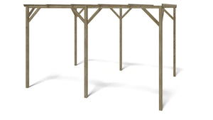 Tettoia posto auto coperto in legno 3.00x4.00 m - 12.00 m2 - CAR13 - ALTANKA