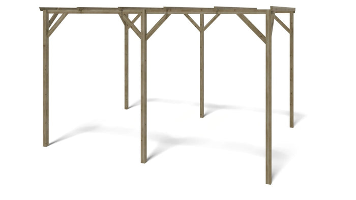 Tettoia posto auto coperto in legno 3.00x4.00 m - 12.00 m2 - CAR13 - ALTANKA