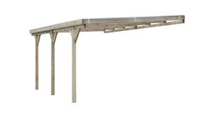 Tettoia posto auto coperto in legno 3.00x5.24 m - 15.00 m2 - copertura PVC   - CAR7-2PVCTR - ALTANKA