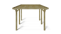 Tettoia posto auto coperto in legno 3.04x5.12 m - 15.56 m2 - CAR10 - ALTANKA