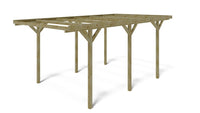 Tettoia posto auto coperto in legno 3.04x5.12 m - 15.57 m2 - CAR16 - ALTANKA