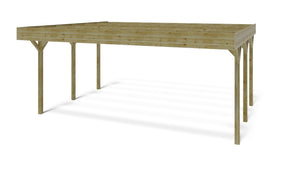 Tettoia posto auto coperto in legno 6.06x5.03 m - 30.48 m2 - CAR5 - ALTANKA