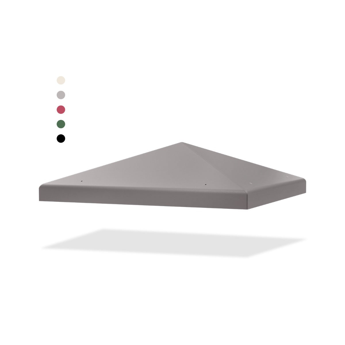 Telo tetto ricambio per gazebo da sole 3x3m con gancio e chiusura a strappo, Tessuto copertura superiore per gazebo Grigio-Gazebo