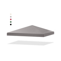 Telo tetto ricambio per gazebo da sole 3x3m con gancio e chiusura a strappo, Tessuto copertura superiore per gazebo Grigio-Gazebo