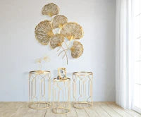 Tavolinetti Glam Lignes Tris Cm Ø 40X63-35X57.5-30X53.5