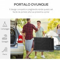 Sdraio da Giardino con Schienale Regolabile su 5 Livelli, Poggiatesta e Tasca, 188x57x30cm